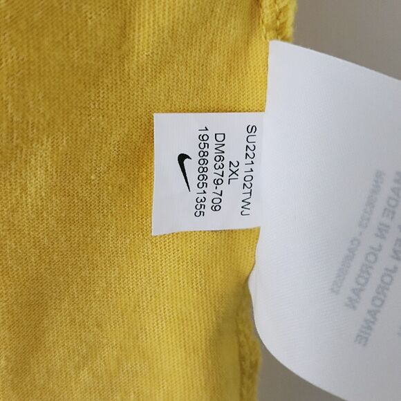 "Nike Essentials Sport 2" Mens T-Shirt XXL Yellow Green Logo Short Sleeve Crew - Picture 11 of 11
